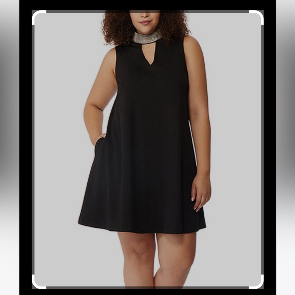 Rebel Wilson cutout beaded swing dress